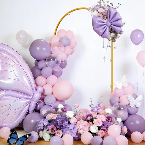 Wedding Arch Backdrop Stand, Gold Metal, Set of 2, 7.2FT and 6FT, for Birthday Party, Baby Shower, Graduation, Photo Booth, Balloon Floral Decoration in Saudi Arabia