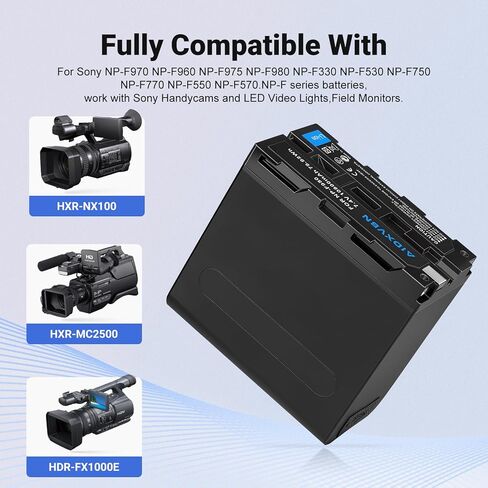 بطارية بديلة NP-F980، لكاميرات الفيديو Sony المتوافقة مع بطارية ليثيوم NP F970، F980، F960، F950، F930، F550، F570، F750 in Kuwait