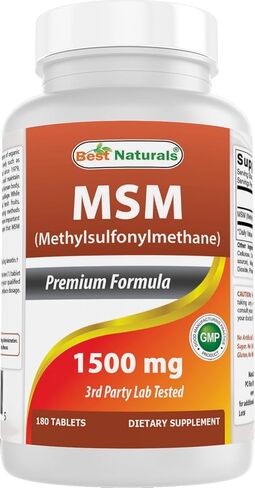 Best Naturals MSM 1500 mg 180 Tablets in Saudi Arabia