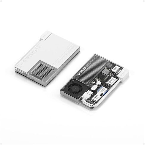 محرك أقراص SSD محمول SHARGE Disk Pro بسعة 2 تيرابايت مع تبريد نشط، ومحور 4 منافذ مع HDMI 2.1، وكابل 10 جيجابت في الثانية، ومحرك أقراص الحالة الصلبة الخارجي المغناطيسي لأجهزة MacBook، والكمبيوتر الشخصي، والمزيد أصفر in Saudi Arabia