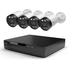 نظام كاميرا مراقبة Helix 5MP POE خارجي، 8CH POE NVR، 4 قطع كاميرات رصاصة 5MP، كاميرات IP رصاصة معدنية IP66، ميكروفون مدمج، القرص الصلب غير متضمن، HLX-NV3808E-B102EW-AI4 in Kuwait