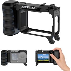 مجموعة مقبض مقبض لـ DJI Osmo Action 6، حامل مقبض الكاميرا قفص إطار واقي مع زر مصراع، حذاء بارد، حزام معصم، إطلاق سريع، خفيف الوزن وسهل الحمل in Kuwait