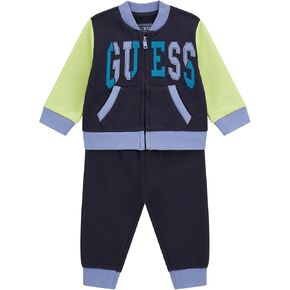 GUESS Baby Boys' Eco Long Sleeve Active Top With Zip and Pant Set in Kuwait