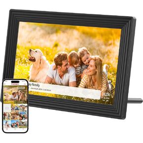 إطار صور رقمي، إطار صور رقمي Frameo مقاس 10.1 بوصة، شاشة لمس LCD IPS LCD مقاس 1280x800، سعة 16 جيجابايت، يدعم بطاقات SD، شارك اللحظات السعيدة على الفور عبر تطبيق Frameo من أي مكان، أفضل الهدايا لأحبائك in Kuwait