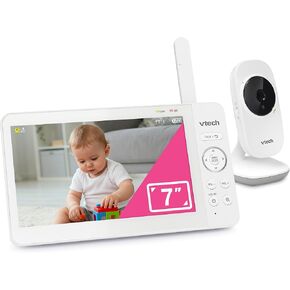VTech 819 Max 7" Non-WiFi Video Baby Monitor – Large Color LCD Screen, Long Battery Life, Night Vision, Temperature Sensor, Lullabies – Secure & Hack-Proof in Kuwait