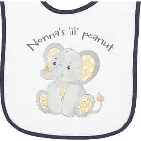 inktastic Nonna's Lil' Peanut Baby Terry Cloth Bib in Kuwait