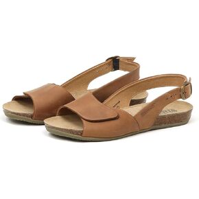 صندل نسائي من Stegmann Clara Slingback - أشرطة قابلة للتعديل مع شريط فيلكرو، وسادة قدم مبطنة من الجلد السويدي مع دعم للقوس، حزام خلفي قابل للتعديل وزخرفة مرنة، بدون قرصة، صندوق عريض عند الأصابع - عرض متوسط in Kuwait