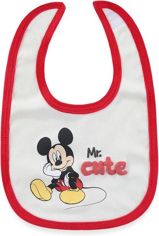 Disney Mickey Mouse Baby Boys Bodysuit with Bib and Pants 3 Piece Set for Newborn Infants in Saudi Arabia