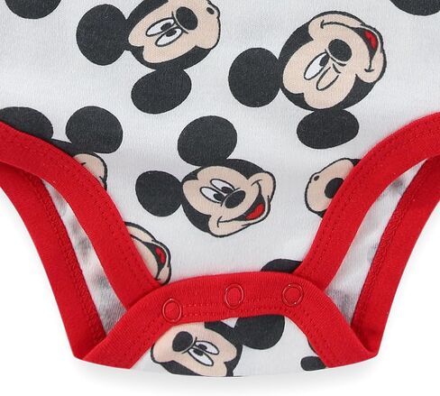 Disney Mickey Mouse Baby Boys Bodysuit with Bib and Pants 3 Piece Set for Newborn Infants in Saudi Arabia