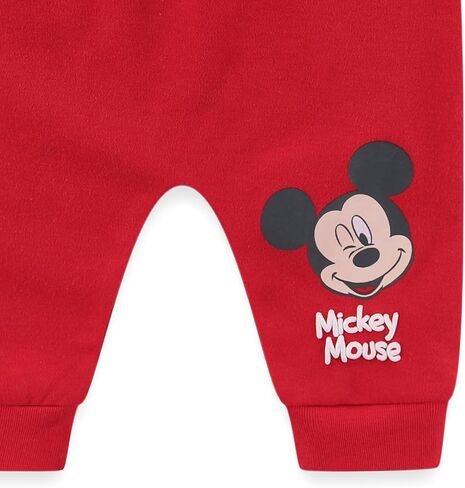 Disney Mickey Mouse Baby Boys Bodysuit with Bib and Pants 3 Piece Set for Newborn Infants in Saudi Arabia