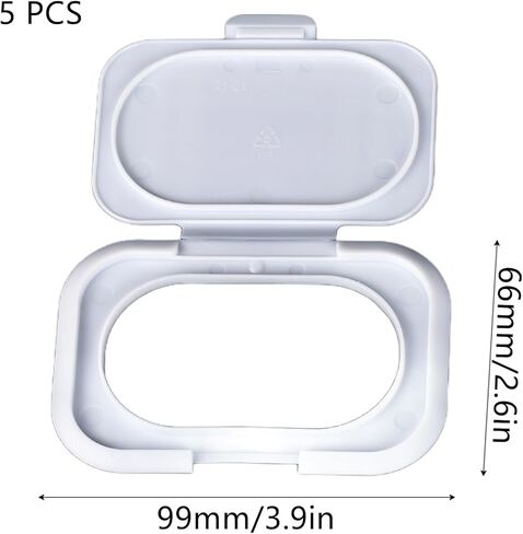 5 Pack Wipe Holder Wipes Flip Lid Reusable Wipe Dispenser Cover Travel Wipes Case for Water Wipe Packs Portable Pouch Travel Wet Tissues Paper Towel Holder Countainer in Kuwait