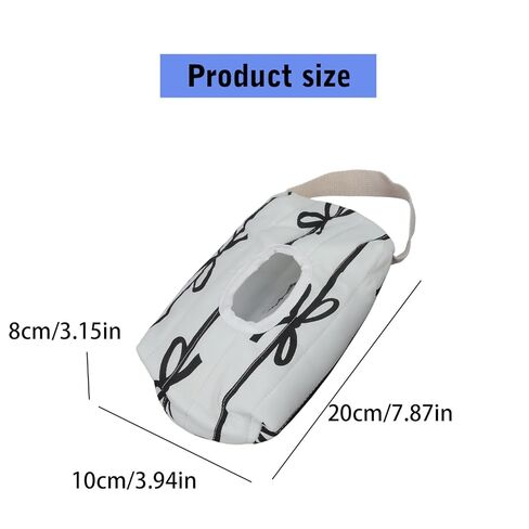 Sturdy Cotton Wet Tissue Pack With Elegant Stripes And Bowknot Home Accessory For Nursery And Diaper Bags Office Supplies Wet Wipe Dispenser in Saudi Arabia