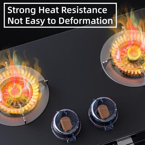 5PCS Stove Knob Safety Covers Gas Knob Covers Heat-Resistant Child-Proof Gas Stove Knob Covers 8.98x5.43cm Oven Lock Knob Covers Oven Knob Covers for Kids and Pets in Kuwait