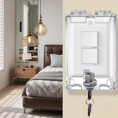 Light Switch Guard Cover, Child Safety Switch Plate with High-Strength PVC Fully Enclosed Design, Baby Proof Outlet Covers Prevent Accidental On/Off by Kids (1 Pack)" in Kuwait