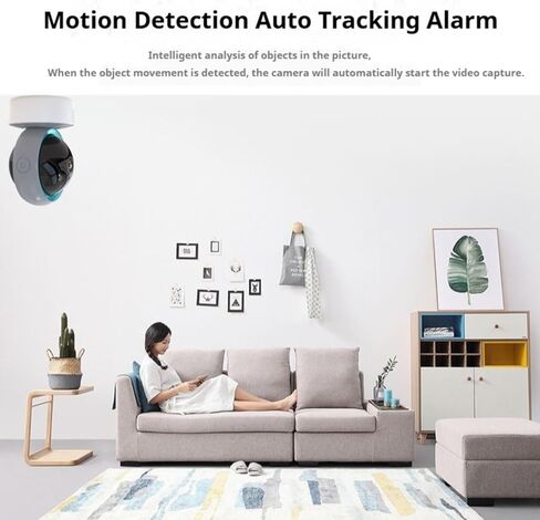1080P HD Indoor Security Camera, 360° Pan/Tilt WiFi Smart Camera with Night Vision, 2-Way Audio, Motion Detection, Pet Camera/Baby Monitor with Phone App, Cloud/TF Card Storage in Kuwait