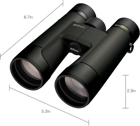 Nikon PROSTAFF P7 12x50 Binocular | High-Magnification Wide FOV Waterproof Fogproof 50mm Binocular with Multilayer-Coated Lenses and Locking Diopter | Wildlife Nature Observation Optic in Kuwait