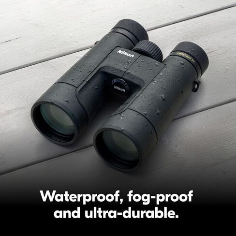 Nikon PROSTAFF P7 12x50 Binocular | High-Magnification Wide FOV Waterproof Fogproof 50mm Binocular with Multilayer-Coated Lenses and Locking Diopter | Wildlife Nature Observation Optic in Kuwait