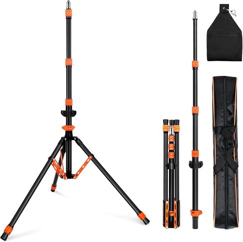 Light Stand Photography, 6.5ft/200cm Removable Center Column Tripod Stand with Storage Bag & Sandbag, 2-in-1 Portable Aluminum Tripod Light Stand for Video Lighting, Flash, Strobe, Softbox in Saudi Arabia