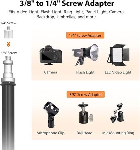 Light Stand Photography, 6.5ft/200cm Removable Center Column Tripod Stand with Storage Bag & Sandbag, 2-in-1 Portable Aluminum Tripod Light Stand for Video Lighting, Flash, Strobe, Softbox in Saudi Arabia
