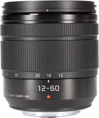باناسونيك لوميكس جي فاريو 12-60 ملم f/3.5-5.6 ASPH. قوة O.I.S. عدسة لـ Micro Four Thirds 24-120 مم تقريب مكافئ للتثبيت البصري ثنائي I.S. متوافق + فلتر + طقم تنظيف (حزمة من 4 عناصر) in Kuwait