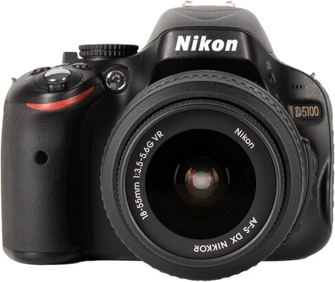 Nikon D5100 SLR Camera with 18-55mm f/3.5-5.6G VR Lens Bundle, Vari-Angle LCD, 16.2MP DX Sensor for Beginner to Advanced Photography (25478) + 64GB Card + Camera Bag + More (20pc Kit) in Kuwait