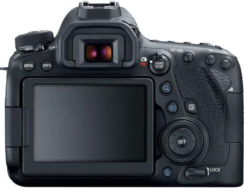 حزمة كاميرا Canon EOS 6D Mark II DSLR | مستشعر كامل الإطار 26.2 ميجابكسل، Dual Pixel CMOS AF، شاشة لمس متغيرة الزاوية وفيديو عالي الدقة | رائع للصور الشخصية والسفر (1897C002) + بطاقة سعة 64 جيجابايت + حقيبة + بطارية in Kuwait