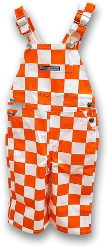 Game Bibs Infant Checkered Orange/White Overalls (12 Month) in Kuwait