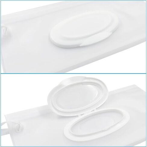 2Pcs Wet Wipes Pouches, Travel Wet Wipes Dispensers Reusable Cases, Portable Wipe Carrying Pouches(Translucent) in Saudi Arabia