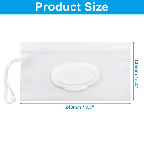 2Pcs Wet Wipes Pouches, Travel Wet Wipes Dispensers Reusable Cases, Portable Wipe Carrying Pouches(Translucent) in Saudi Arabia