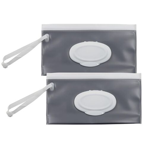 2Pcs Wet Wipes Pouches, Travel Wet Wipes Dispensers Reusable Cases, Portable Wipe Carrying Pouches(Translucent) in Saudi Arabia