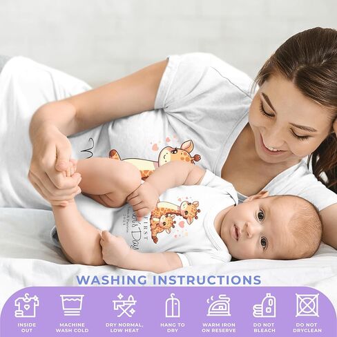 Custom Our First Mother’s Day Matching Outfit Set with Cute Animals – Personalized Mom Shirt and Baby Onesie – 9 Animal Design Options – Customized Mommy Tee and Baby Bodysuit in Kuwait