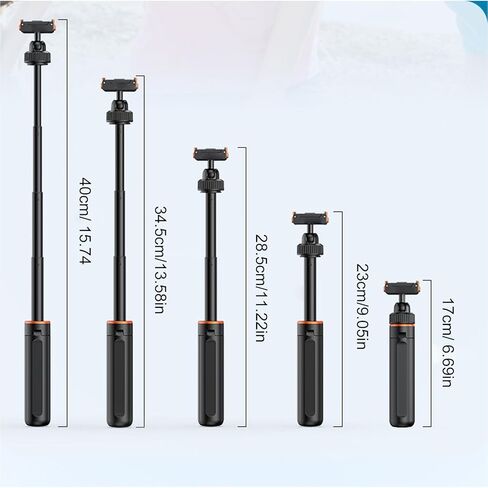 Fabater Action Camera Tripod, Magnetic Mount 360 Rotatable Ball Head Extendable 15.75 Inch Portable Selfie Stick, with Non Slip Silicone Pad, for Action 6 in Kuwait