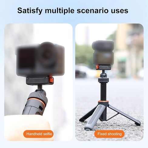 Fabater Action Camera Tripod, Magnetic Mount 360 Rotatable Ball Head Extendable 15.75 Inch Portable Selfie Stick, with Non Slip Silicone Pad, for Action 6 in Kuwait