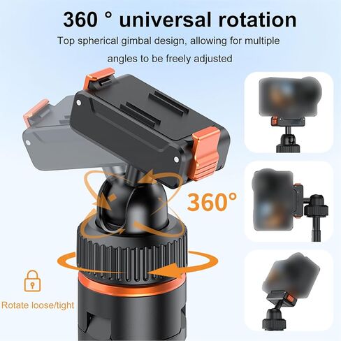 Fabater Action Camera Tripod, Magnetic Mount 360 Rotatable Ball Head Extendable 15.75 Inch Portable Selfie Stick, with Non Slip Silicone Pad, for Action 6 in Kuwait