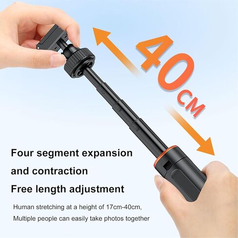 Fabater Action Camera Tripod, Magnetic Mount 360 Rotatable Ball Head Extendable 15.75 Inch Portable Selfie Stick, with Non Slip Silicone Pad, for Action 6 in Kuwait