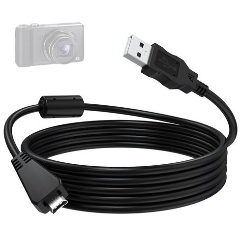 كابل Zosvoses VMC-MD3 متوافق مع كاميرا Sony Cyber-Shot DSC-W350 W360 W380 W390 W560 W570 WX7 WX9 WX30 H70 TX100 TX66 الرقمية، 4.9 قدم in Kuwait