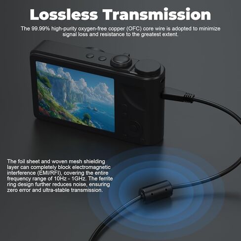 كابل Zosvoses VMC-MD3 متوافق مع كاميرا Sony Cyber-Shot DSC-W350 W360 W380 W390 W560 W570 WX7 WX9 WX30 H70 TX100 TX66 الرقمية، 4.9 قدم in Kuwait