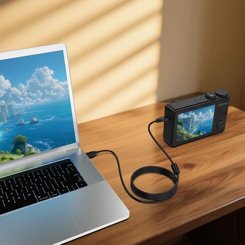 كابل Zosvoses VMC-MD3 متوافق مع كاميرا Sony Cyber-Shot DSC-W350 W360 W380 W390 W560 W570 WX7 WX9 WX30 H70 TX100 TX66 الرقمية، 4.9 قدم in Kuwait
