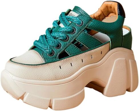 Fashionable platform women's sandals. Hollow design. Breathable and comfortable. Anti-slip and durable. Suitable for outdoor activities and daily use. in Kuwait