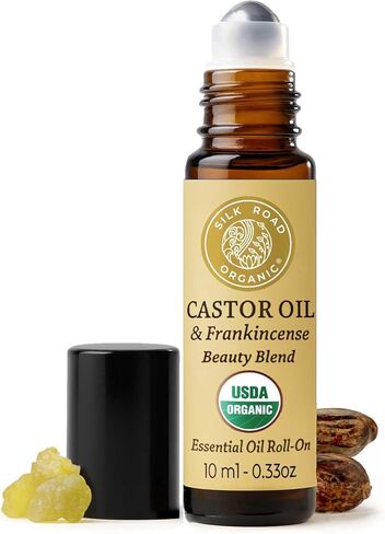 Organic Frankincense Carterii Essential Oil Roll On, 100% Pure USDA Certified Aromatherapy - 10 ml Roller by Silk Road Organic - Always Pure, Always Organic in Kuwait