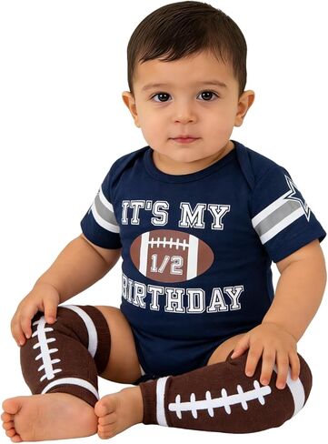 MOMMY'S NEW MAN Baby Boy نصف عيد ميلاد قصير الأكمام الزي مضحك رومبير حفلة عيد ميلاد سعيد in Kuwait