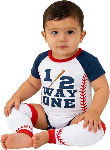 MOMMY'S NEW MAN Baby Boy Half Birthday Short Sleeve Outfit Funny Romper Happy Birthday Party in Saudi Arabia