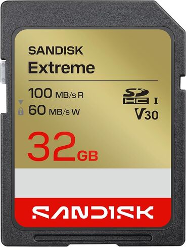 بطاقة SANDISK Extreme SD UHS-I سعة 128 جيجابايت - سرعة قراءة تصل إلى 230 ميجابايت/ثانية وسرعة كتابة 120 ميجابايت/ثانية، فيديو 4K UHD، U3، V30 - SDSDXV9-128G-GUCIN in Kuwait
