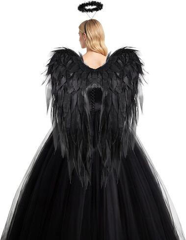 Adult Angel Wings and Halo Set – Lightweight Angel Wings with Adjustable Straps for Halloween, and Photo Shoots in Saudi Arabia