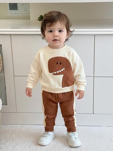 Toddler Baby Boys Clothes Sweatshirt Pants Set Cute Outfit in Kuwait