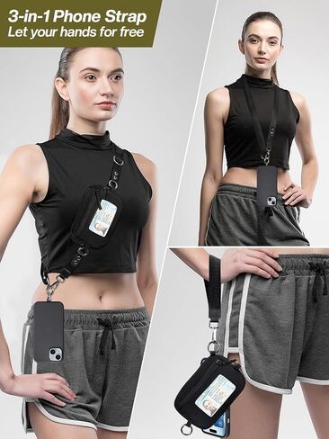 Clip and Go Strap for Phone with Wallet Crossbody Phone Lanyard in Saudi Arabia
