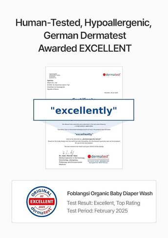 100% Natural Ingredients, Premium Organic Baby Bottom Wash, Probiotics Lacto Diaper Baby Wash, pH Balanced, Fragrance-Free, Reduce Odor, Vegan, Sensitive Skin, Korea No.1 in Kuwait
