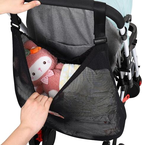 Accmor Universal Stroller Organizer, Large Storage Stroller Bag Fits for Uppababy, Nuna, Britax, Doona Strollers, Non-Slip Adjustable Storage Mesh Caddy Accessories for Stroller Crib in Saudi Arabia