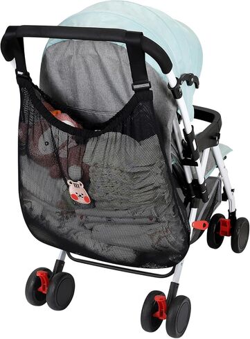 Accmor Universal Stroller Organizer, Large Storage Stroller Bag Fits for Uppababy, Nuna, Britax, Doona Strollers, Non-Slip Adjustable Storage Mesh Caddy Accessories for Stroller Crib in Saudi Arabia