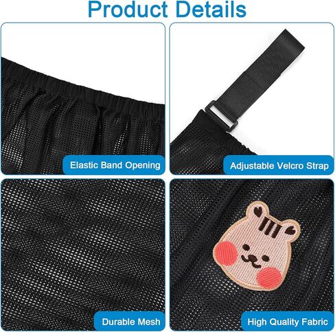 Accmor Universal Stroller Organizer, Large Storage Stroller Bag Fits for Uppababy, Nuna, Britax, Doona Strollers, Non-Slip Adjustable Storage Mesh Caddy Accessories for Stroller Crib in Saudi Arabia
